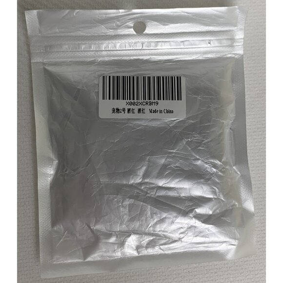 Pet Airtag Collar Holder Set Red Bone-Shaped 2 Pack Tracker Protective Case NEW - Picture 3 of 3